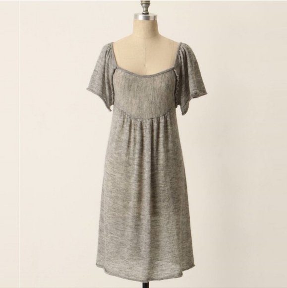 Anthropologie Dresses & Skirts - *Host Pick* Moth Anthropologie Soft As Feathers Gray Knit Dress Size Large